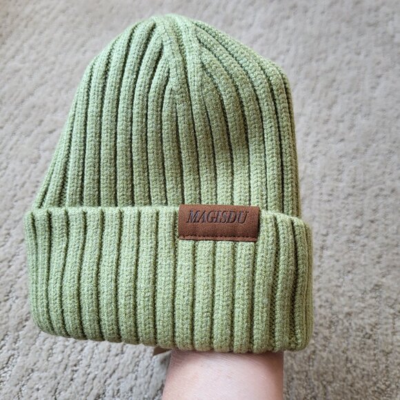 Women’s Lined Warm Beanie – Merino Wool – Light Green – Size M – NWT - Picture 7 of 10